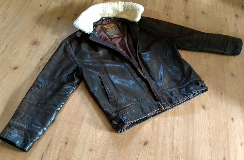 Supergaaf vintage leren Pall Mall piloten jack!, Bruin, Pall Mall PME Legend, Maat 56/58 (XL), Ophalen of Verzenden