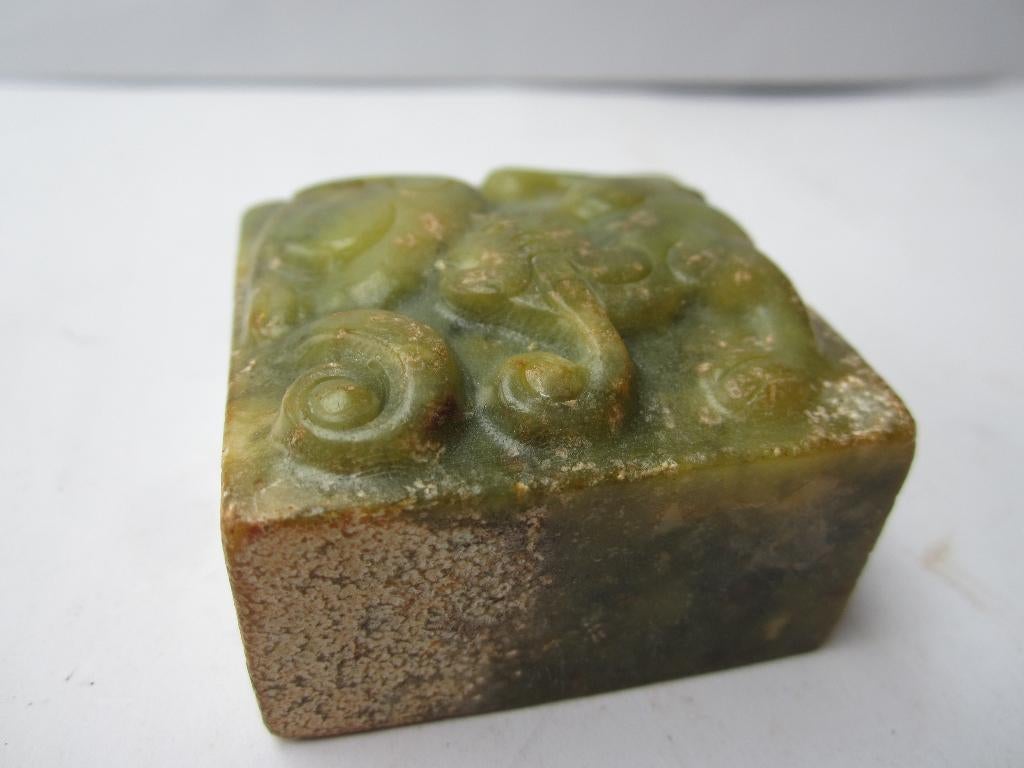 Oude chinese jade leeuw zegel/ stempel, Ophalen of Verzenden