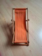 Vintage houten poppen strandstoel - Meer dan 60 jaar oud, Ophalen of Verzenden, Gebruikt, Jongen of Meisje