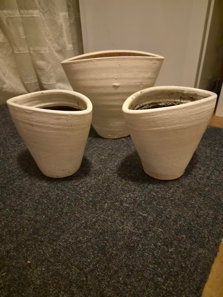 Set bloempotten, Tuin en Terras, Bloempotten, Ophalen, Overige vormen, Aardewerk, Minder dan 40 cm