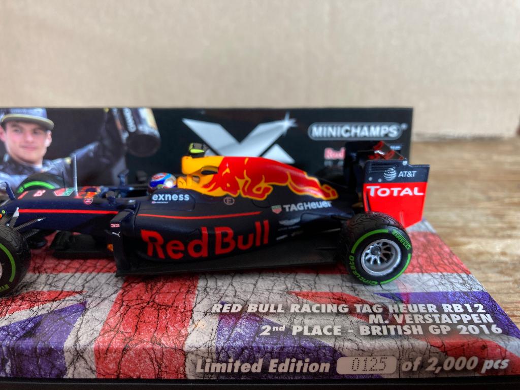 ✅ Max Verstappen 1:43 editie 12 2nd place British GP 2016, Ophalen of Verzenden, Nieuw, Formule 1