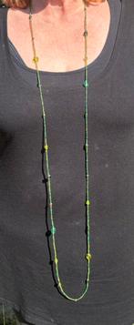 2 lange kralenkettingen, Ophalen of Verzenden, Zo goed als nieuw, Overige materialen