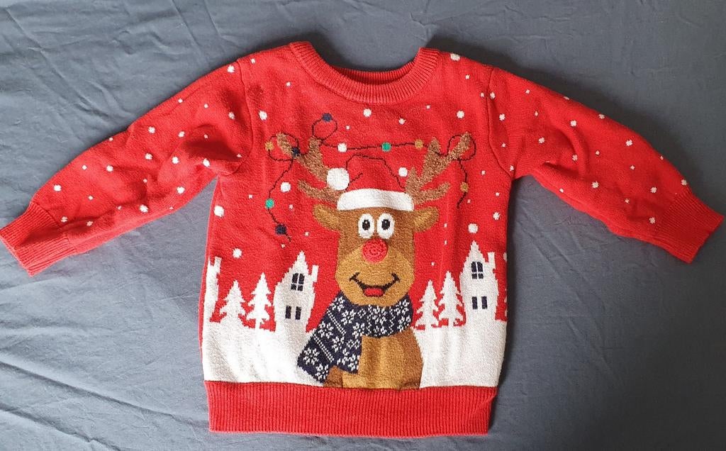 Kersttrui primark 80cm, Ophalen of Verzenden, Zo goed als nieuw, Jongetje of Meisje, Truitje of Vestje
