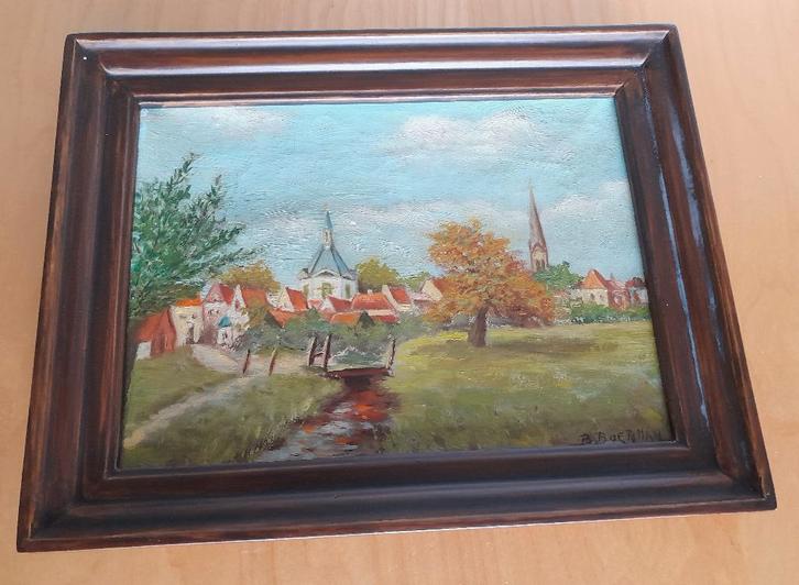 Schilderij B. Boerman (landschap), Antiek en Kunst, Kunst | Schilderijen | Klassiek, Ophalen of Verzenden
