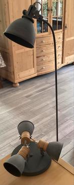 Plafondlamp en staande leeslamp, industrial look, Ophalen, Zo goed als nieuw, Metaal