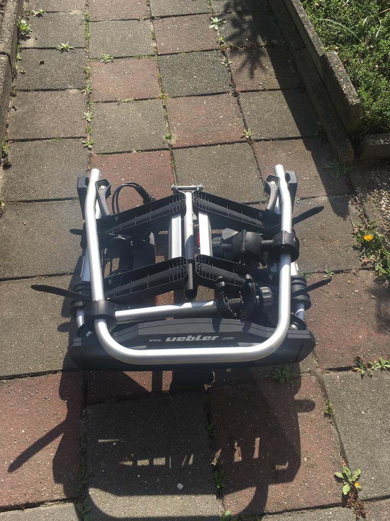 Uebler x21-S fietsendrager voor 2-fietsen, Auto diversen, Ophalen, Zo goed als nieuw, Trekhaakdrager, Elektrische fiets