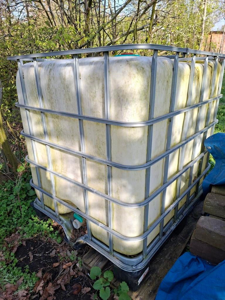 IBC container op kunststof pallet 1000 Liter, Tuin en Terras, Regentonnen, Ophalen