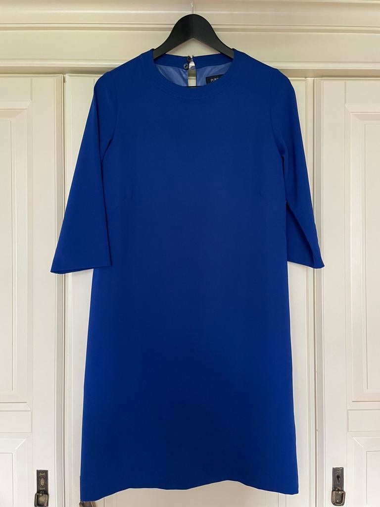Purdey koningsblauwe jurk 36/38, Blauw, Ophalen of Verzenden, Zo goed als nieuw, Knielengte