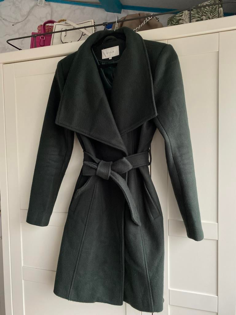 Donkergroene (winter)jas Vila maat XS, Ophalen of Verzenden, Zo goed als nieuw, Maat 34 (XS) of kleiner, Groen