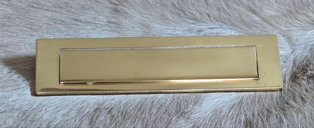 Messing briefplaat brievenbus, Doe-het-zelf en Verbouw, Deuren en Horren, Ophalen of Verzenden, Gebruikt