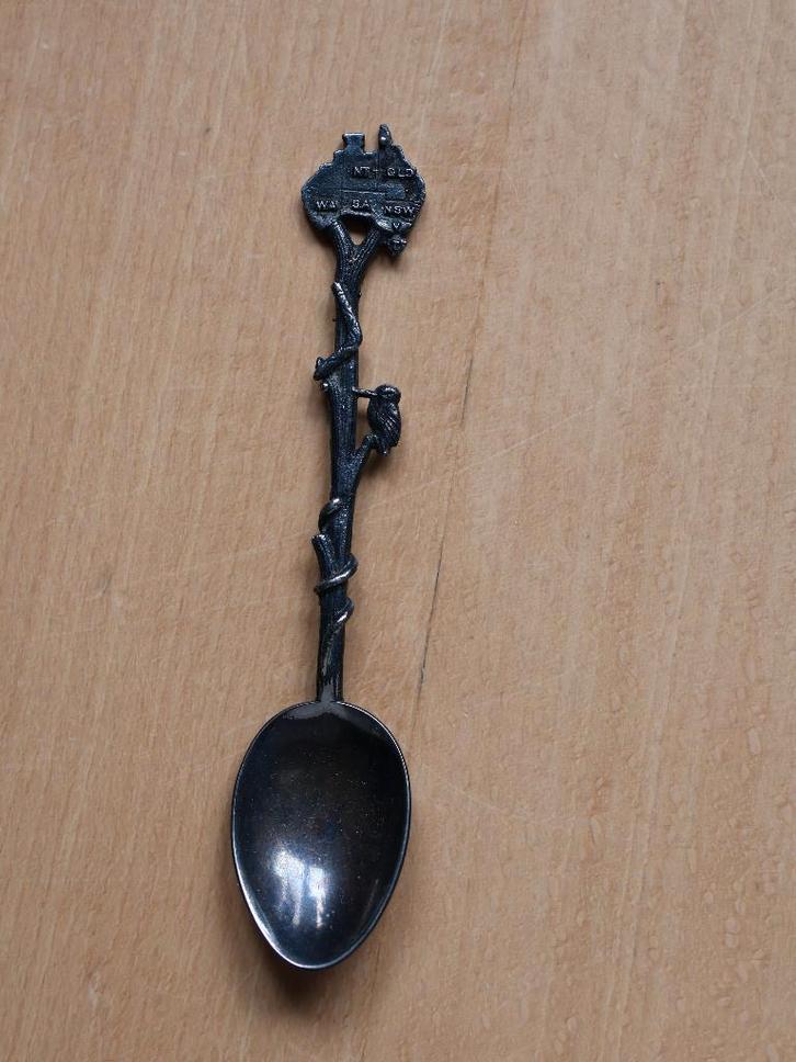 Koffie of Thee lepel uit Canada., Verzamelen, Porselein, Kristal en Bestek, Gebruikt, Bestek, Overige materialen, Verzilverd, Ophalen of Verzenden