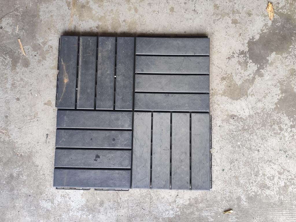 Ikea runnen vlonder tegels, Tuin en Terras, Terrasdelen en Vlonders, Ophalen, Gebruikt, Hout