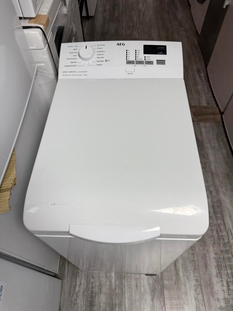 Wasmachine aeg  AEGL6BN62K bovenbelading 6kg 1209 RPM F wit, 1200 tot 1600 toeren, Gebruikt, 4 tot 6 kg, Ophalen of Verzenden