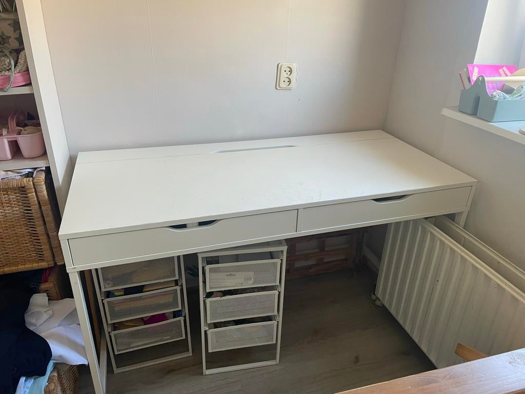 IKEA Alex bureau met lades - Wit, Ophalen, Overige typen, Gebruikt, Met lades