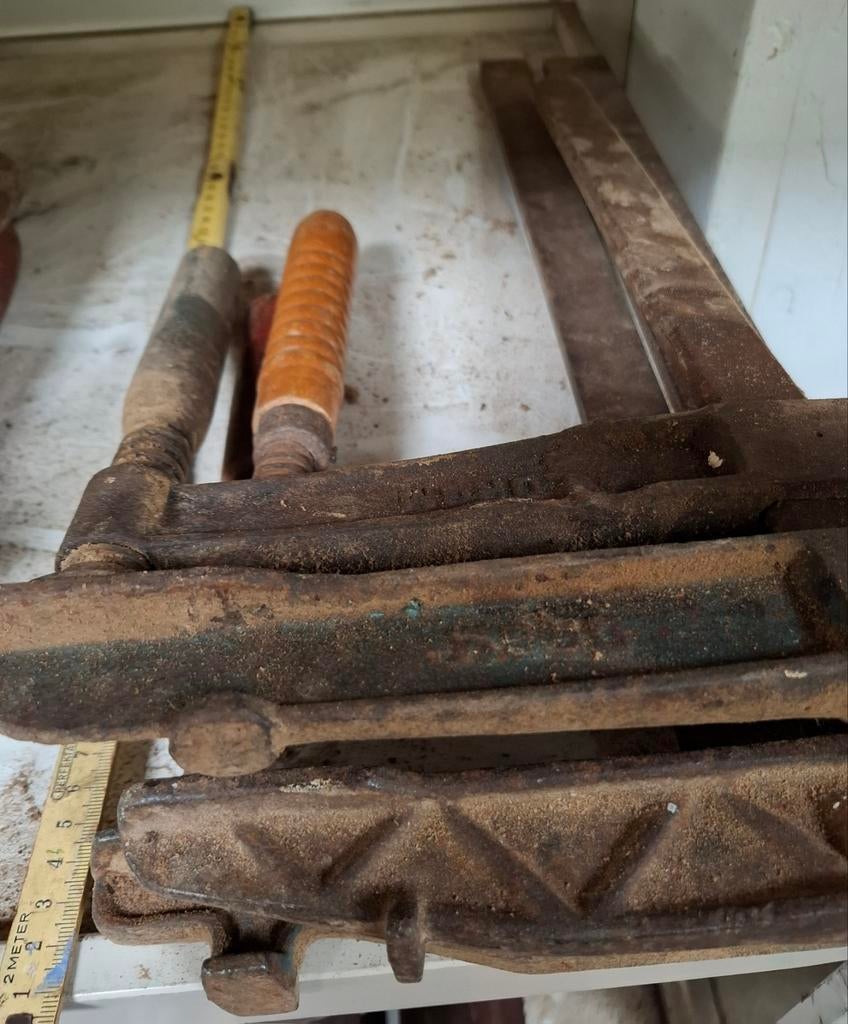 Oude lijmklemmen 3 stuks, Ophalen