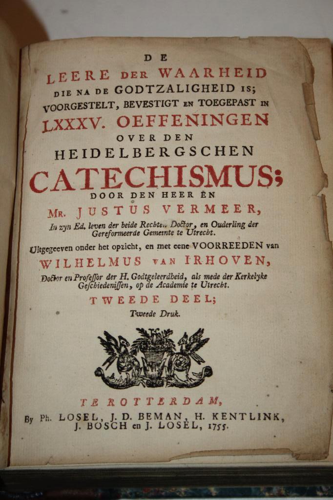 Justus Vermeer - Catechismusverklaring, deel 2 (1755), Boeken, Godsdienst en Theologie, Gelezen, Christendom | Protestants, Ophalen of Verzenden