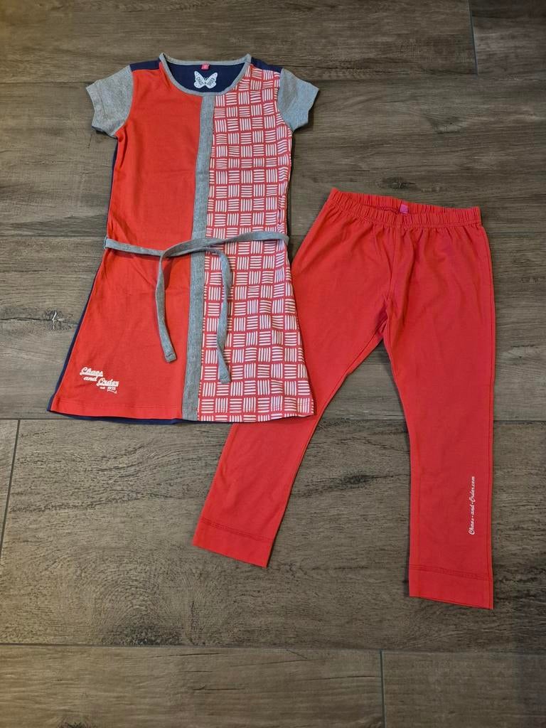Chaos & Order jurk 122/128 en legging 134/140, Kinderen en Baby's, Kinderkleding | Maat 122, Meisje, Chaos & Order, Ophalen of Verzenden