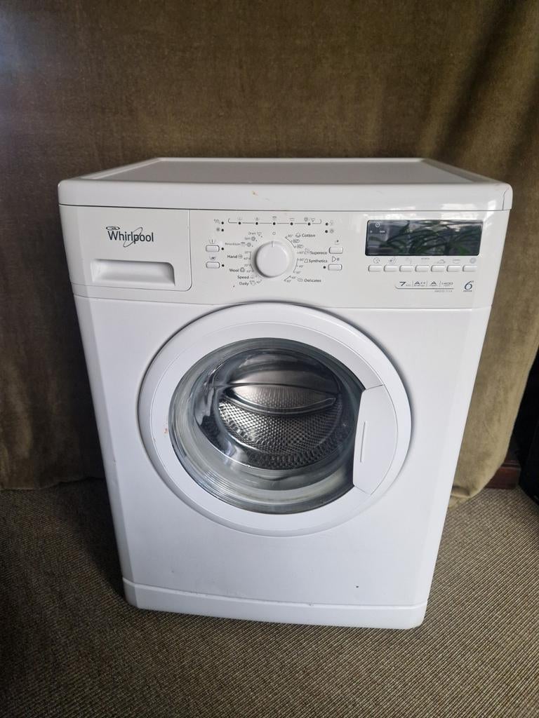 Whirlpool Wasmachine - Betrouwbaar en Efficiënt, 6 tot 8 kg, Ophalen of Verzenden, Voorlader, 85 tot 90 cm