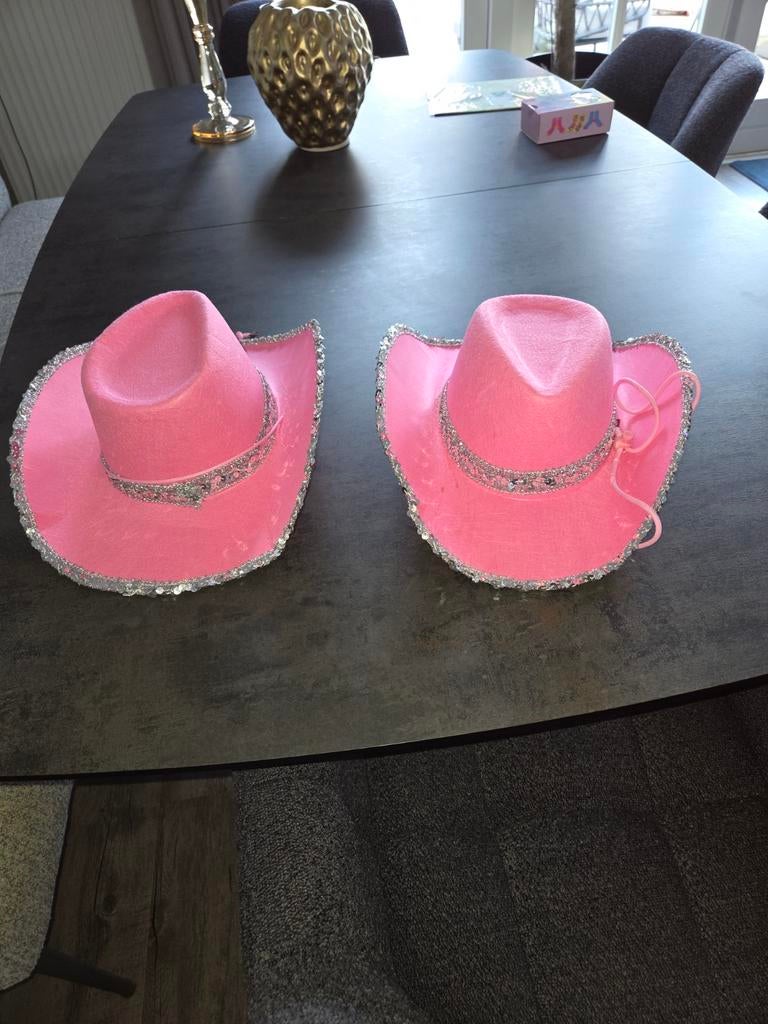 Roze hoed met glittertjes, Kleding | Dames, Hoeden en Petten, Ophalen of Verzenden, Zo goed als nieuw, One size fits all, Hoed