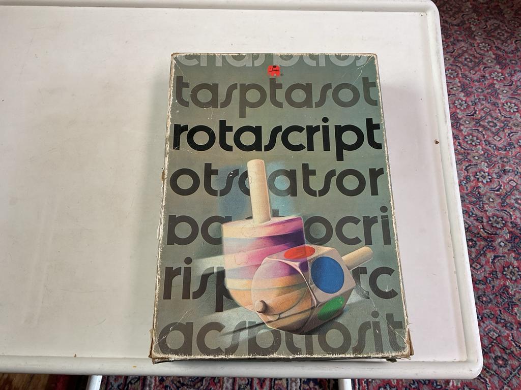 Vintage Woordspel Rotascript JUMBO 1973 - Deksel beschadigd, Hobby en Vrije tijd, Gezelschapsspellen | Overige, Ophalen of Verzenden
