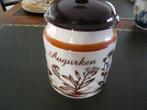 augurkenpot aardewerk potje met deksel voor augurkjes - 16cm, Ophalen of Verzenden