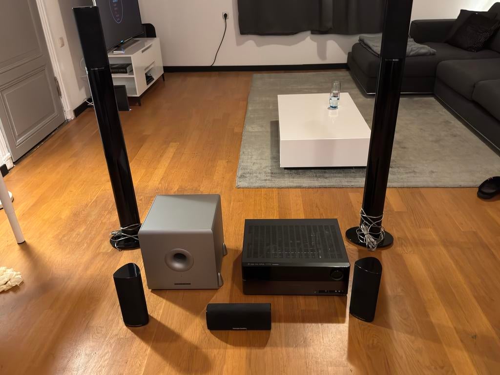 Harman Kardon all surround sound systeem, Audio, Tv en Foto, Home Cinema-sets, Blu-ray-speler, 70 watt of meer, Zo goed als nieuw