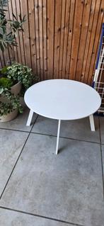 Witte bijzettafel Intratuin, 70 cm diameter, Tuin en Terras, Ophalen, Zo goed als nieuw, Rond