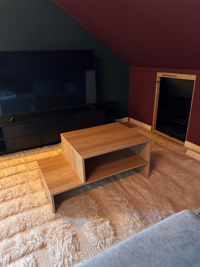 IKEA HOLMERUD Salontafel - Zeer Goede Staat, Ophalen, Eikenhout, 50 tot 100 cm, Zo goed als nieuw