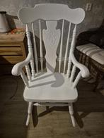 Schommelstoel met op maat gemaakte kussentjes, Huis en Inrichting, Stoelen, Gebruikt, Wit, Ophalen of Verzenden, Eén