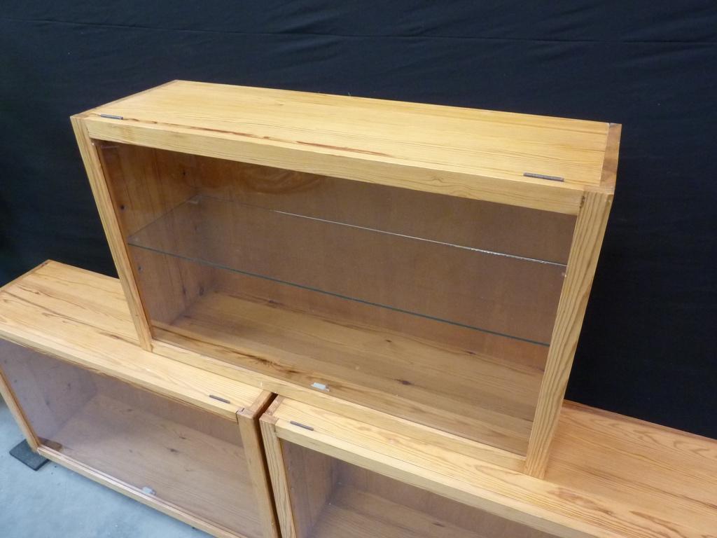 Grenen vitrinekast / wandkast / prijzenkast 100x32x60cm, Handelsonderneming Hendriksen, Vintage, Minder dan 100 cm, Munstermanstraat 6 - Hal 3 - Silvolde