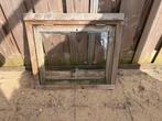 Houten kozijn met uitzetraam (enkel glas), Gevelraam of Ruit, Gebruikt, Minder dan 80 cm, 80 tot 120 cm