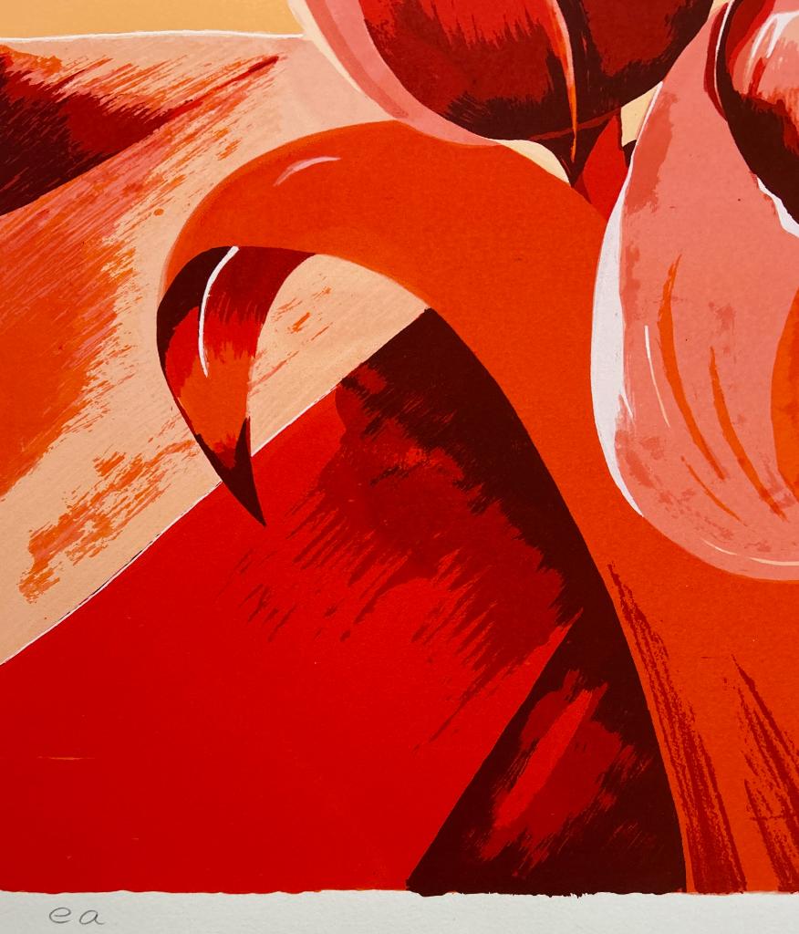 Zeefdruk Derox - Oranje tulpen, Antiek en Kunst, Kunst | Litho's en Zeefdrukken, Verzenden