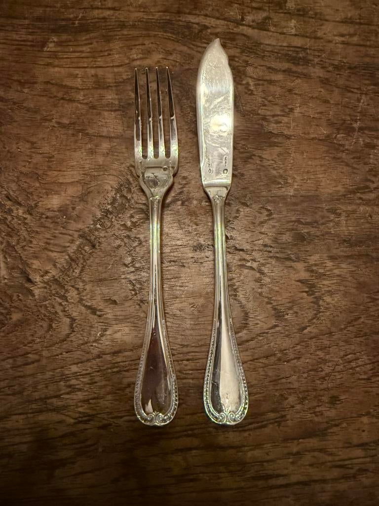 Christofle Malmaison viscouvert, echt zilver (sterling!), Ophalen of Verzenden