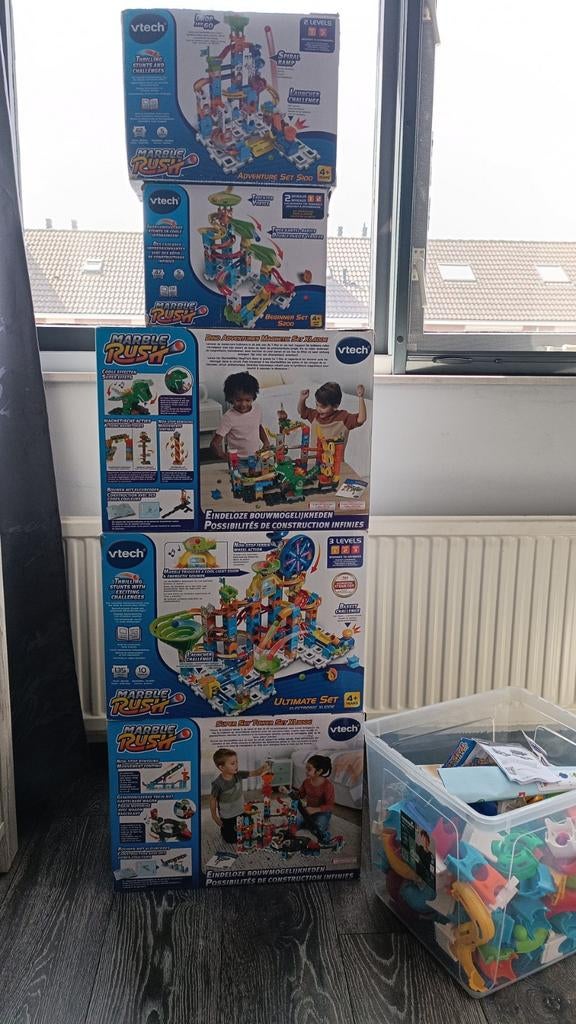 VTech Marble Rush: 5 complete sets knikkerbaan, Kinderen en Baby's, Speelgoed | Vtech, Zo goed als nieuw, 4 tot 6 jaar, Ophalen