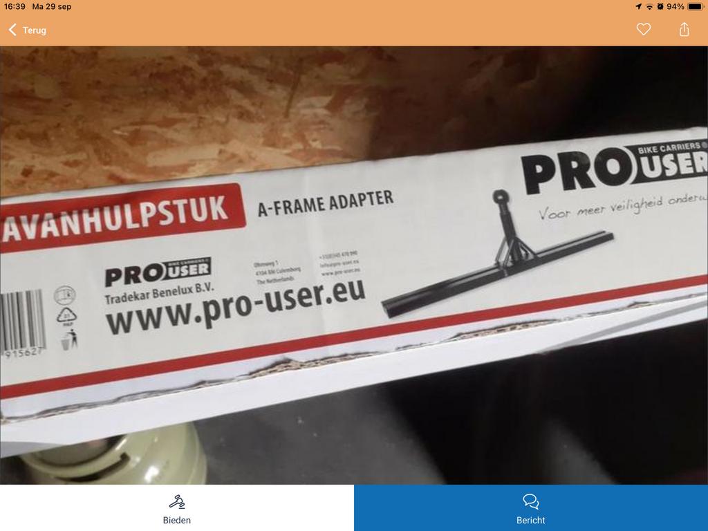 Pro User A-Frame Adapter voor caravandissel, Caravans en Kamperen, Ophalen of Verzenden, Nieuw