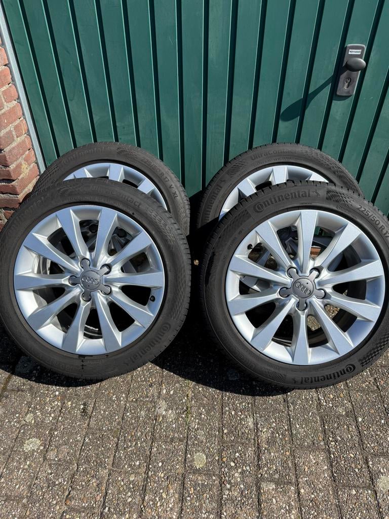 Audi velgen met ContinentalUltra Contact  225/50/17, Velg(en), 17 inch, Ophalen of Verzenden, Zomerbanden