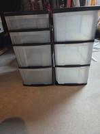 Kunststof opbergkasten met laatjes, Huis en Inrichting, Kasten | Ladekasten, Ophalen, Gebruikt, 5 laden of meer, 100 tot 150 cm