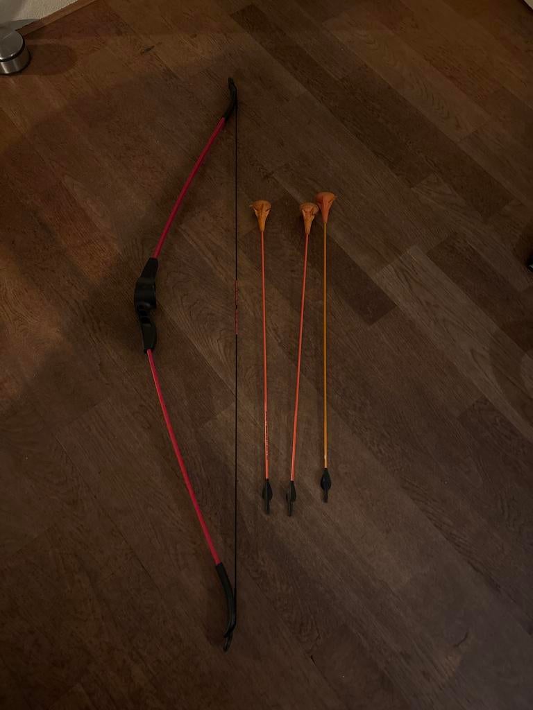 Handboog Decathlon met pijlen, Sport en Fitness, Handboogschieten, Ophalen of Verzenden, Gebruikt, Recurveboog