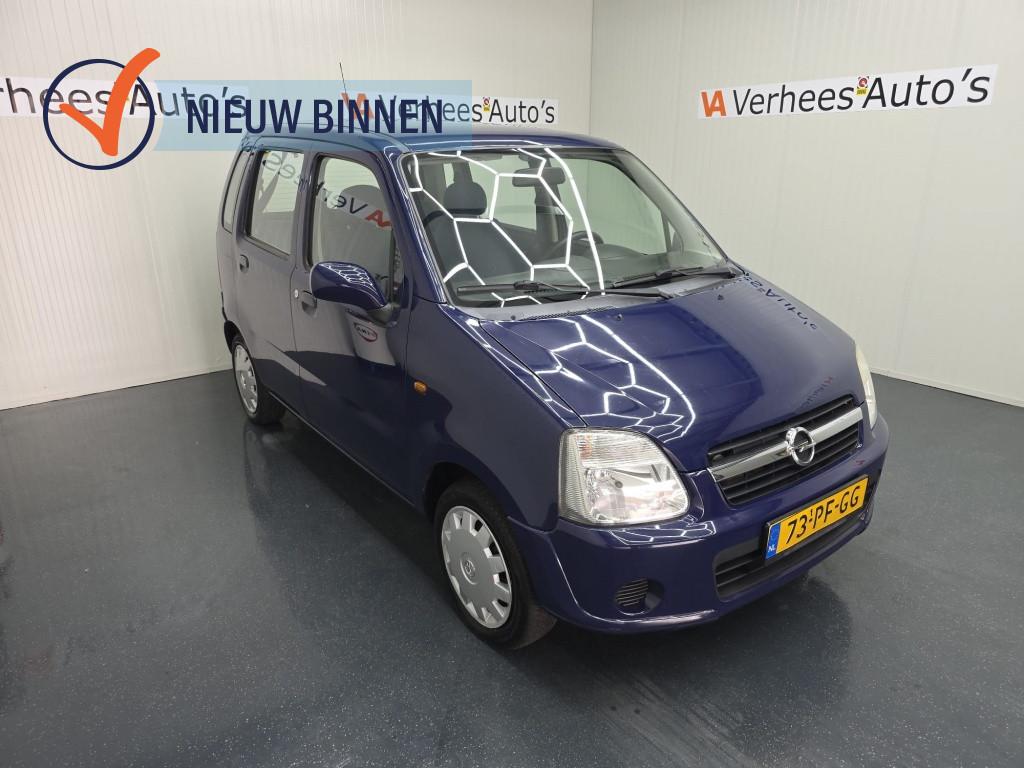 Opel Agila 1.2-16V Enjoy (bj 2004), Auto's, Opel, Blauw, Origineel Nederlands, Bedrijf, Handgeschakeld