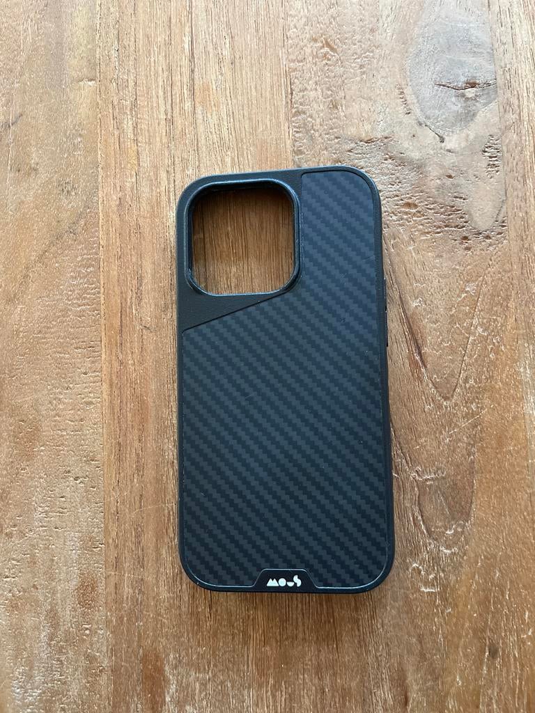 Mous iPhone 14 Pro hoesje - Zo goed als nieuw, Zwart, Hoesje of Tasje, Ophalen of Verzenden, Zo goed als nieuw