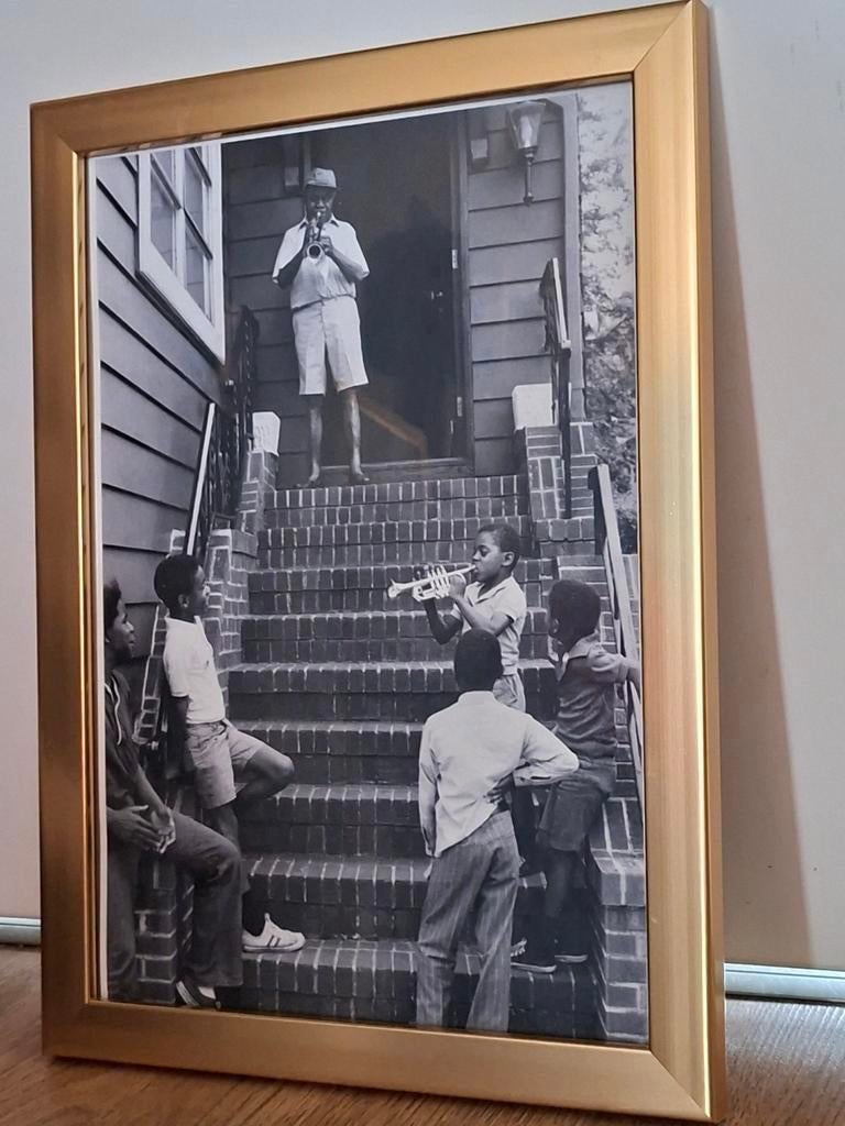 Jaren 30 jazz New York poster 30x20 inclusief lijst, Antiek en Kunst, Ophalen