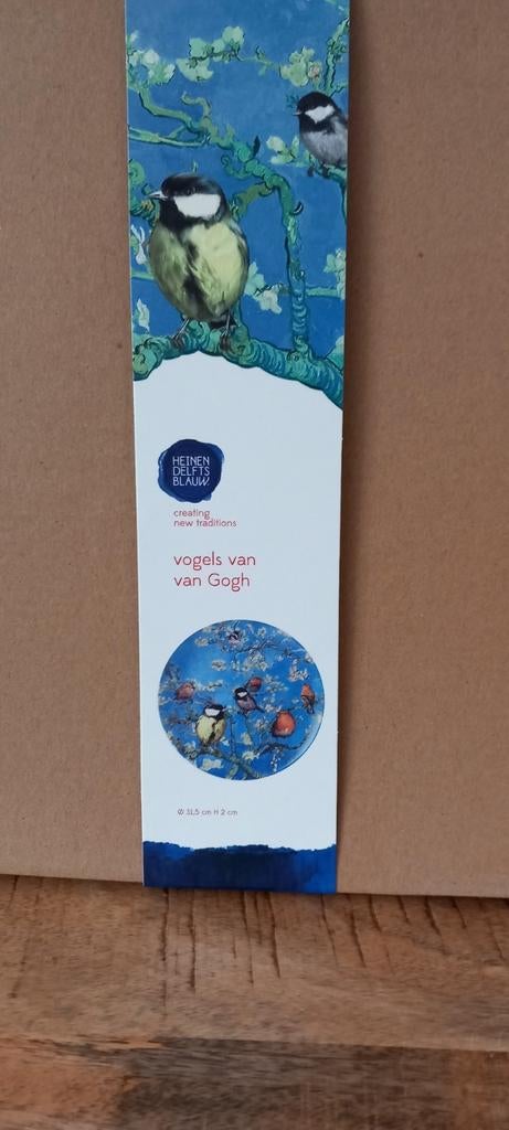 Heinen Delfts Blauw Wandbord:Vogels Van Gogh❤️NIEUW❤️, 1446dt, Nieuw, Ophalen of Verzenden, Heinen delfts blauw