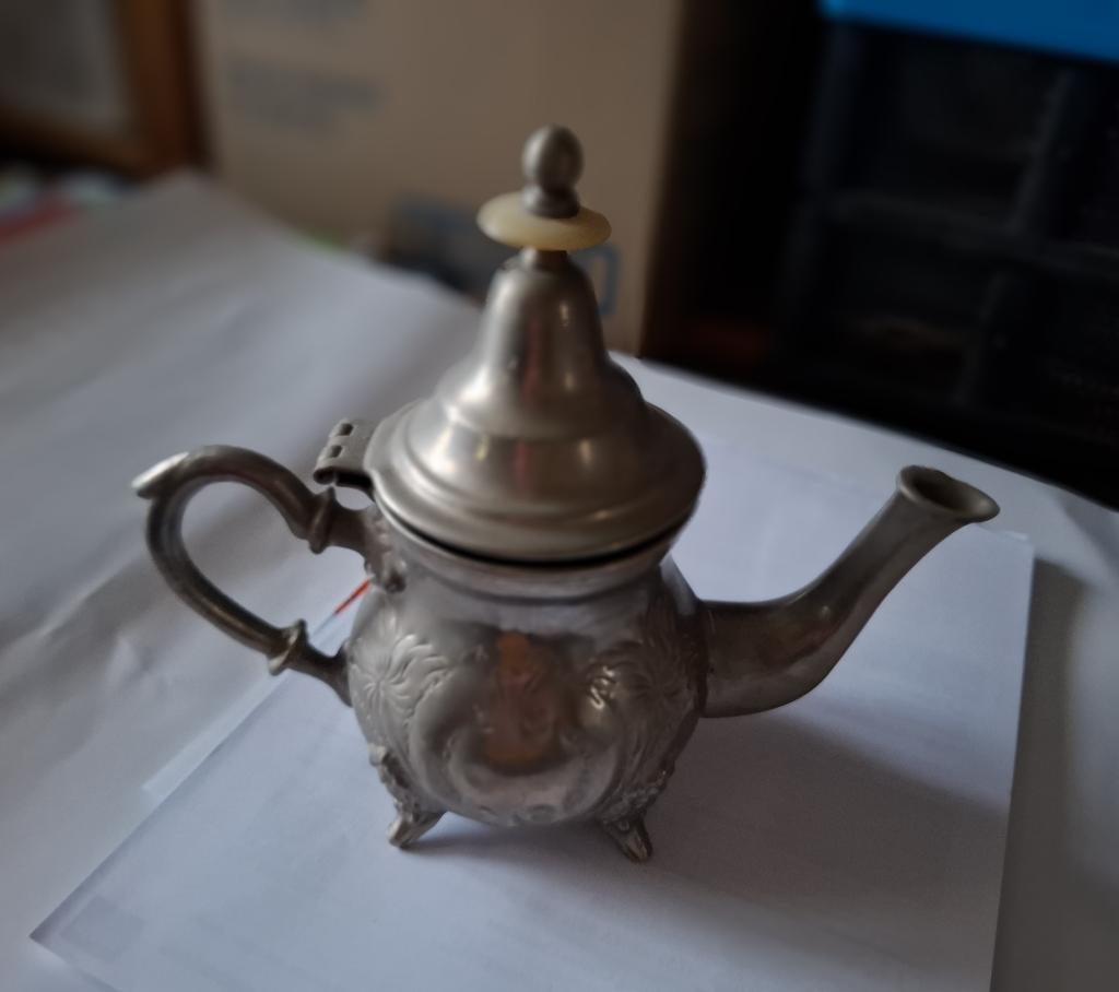Marokkaanse Theepot, Theepot/fluitketel, Gebruikt, Zilver, Ophalen of Verzenden