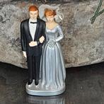 Bruidspaar vintage bruidstaart beeldje taartversiering, Ophalen of Verzenden, Gebruikt, Mens