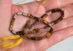 Tijgeroog, rechthoek kralen van ca. 7-10x4 mm, 32 cm, 39x, Ophalen of Verzenden, Nieuw