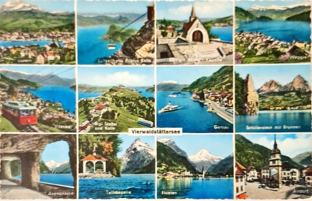 Vierwaldstättersee Zwitserland 1967, Ophalen of Verzenden, 1960 tot 1980, Gelopen, Overig Europa
