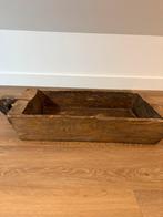 Houten trog, Ophalen, Zo goed als nieuw, Rechthoekig, Hout