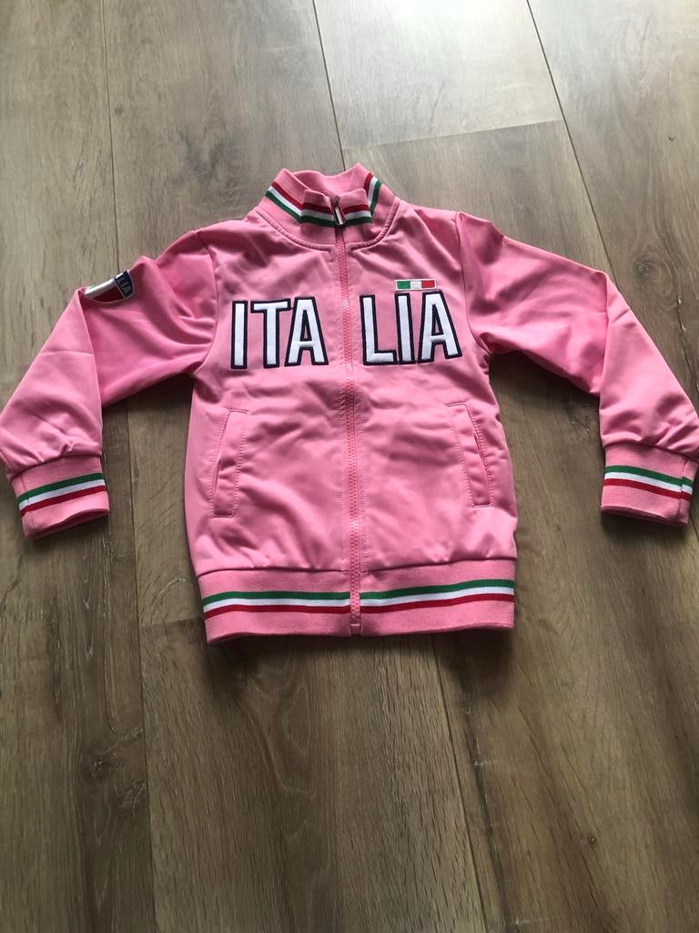 roze Italia jasje maat 116, Kinderen en Baby's, Kinderkleding | Maat 116, Ophalen of Verzenden, Zo goed als nieuw, Meisje, Jas