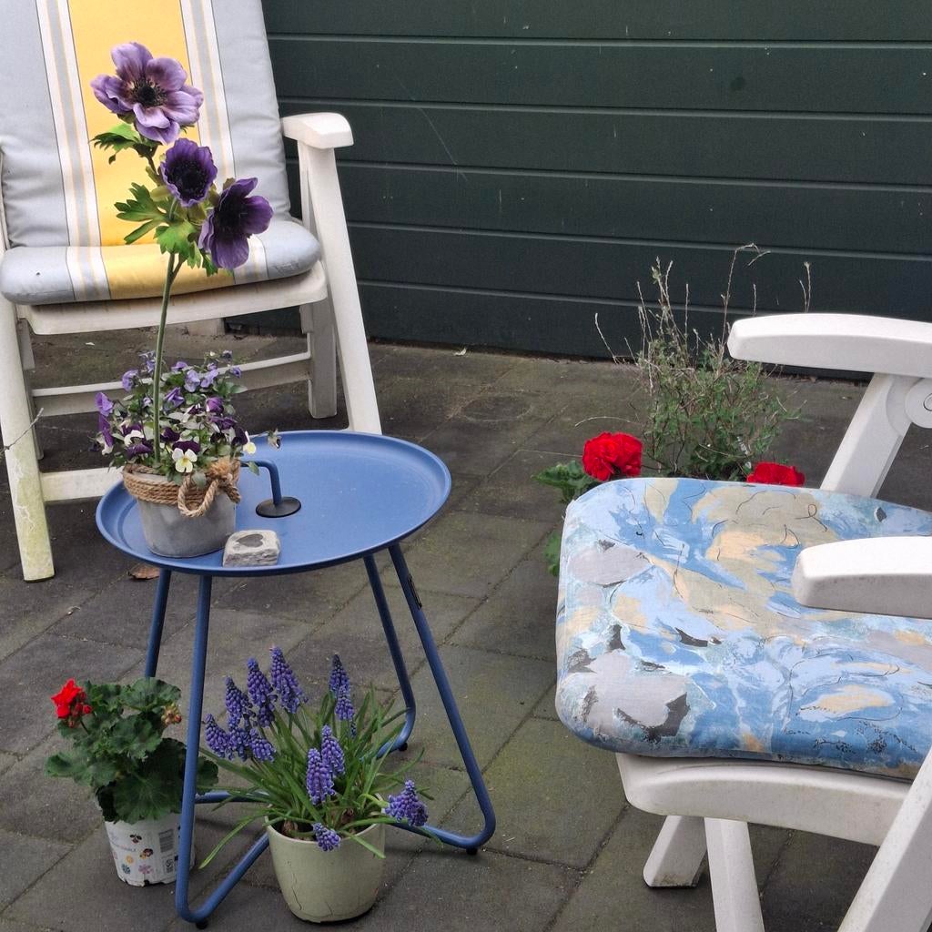 2 tuinstoelen, Tuin en Terras, Ophalen, Gebruikt, Kunststof