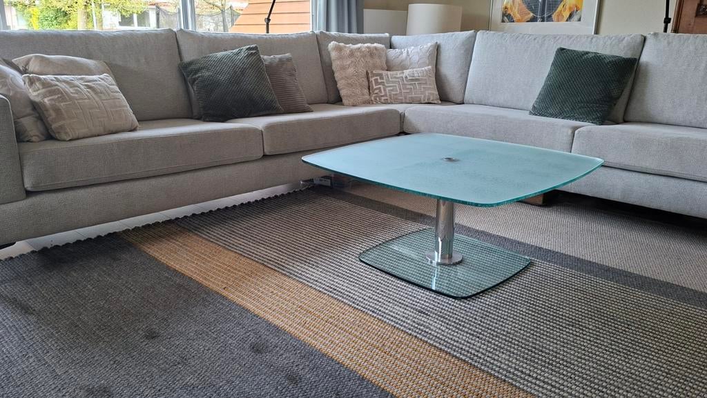 Design salontafel, Ophalen, 100 tot 150 cm, 50 tot 100 cm, Glas